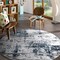 World Rug Gallery Distressed Abstract Area Rug 6'6'' Round Blue 910BLUE6RND - alternate 2